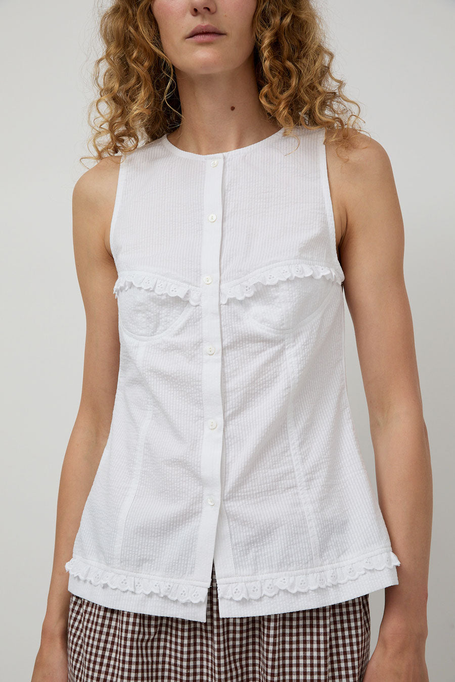 A Bronze Age Tomorrow Top in White