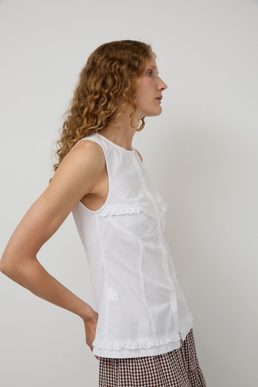 A Bronze Age Tomorrow Top in White