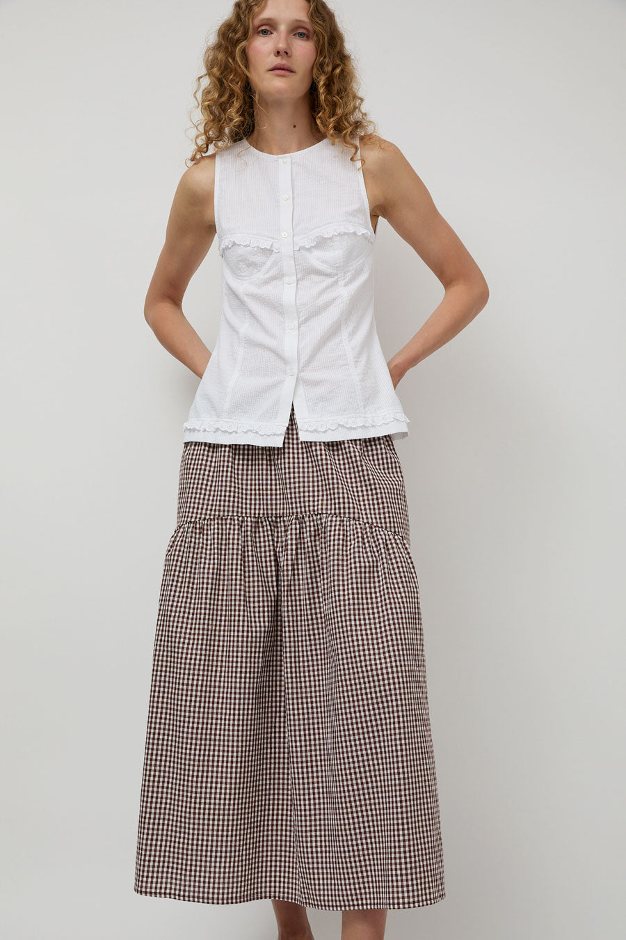 A Bronze Age Tomorrow Top in White