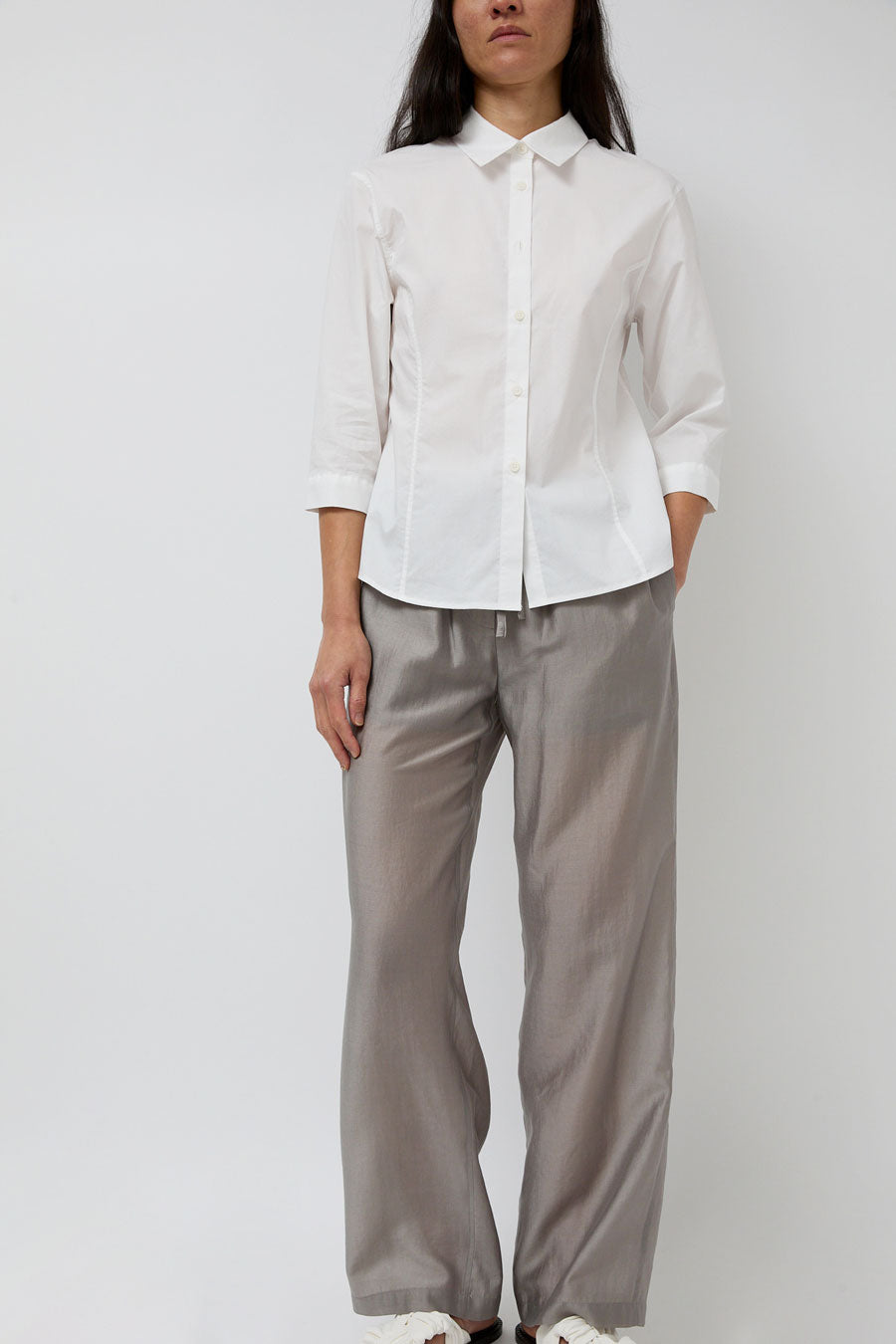Amomento Half Sleeve Shirt in White