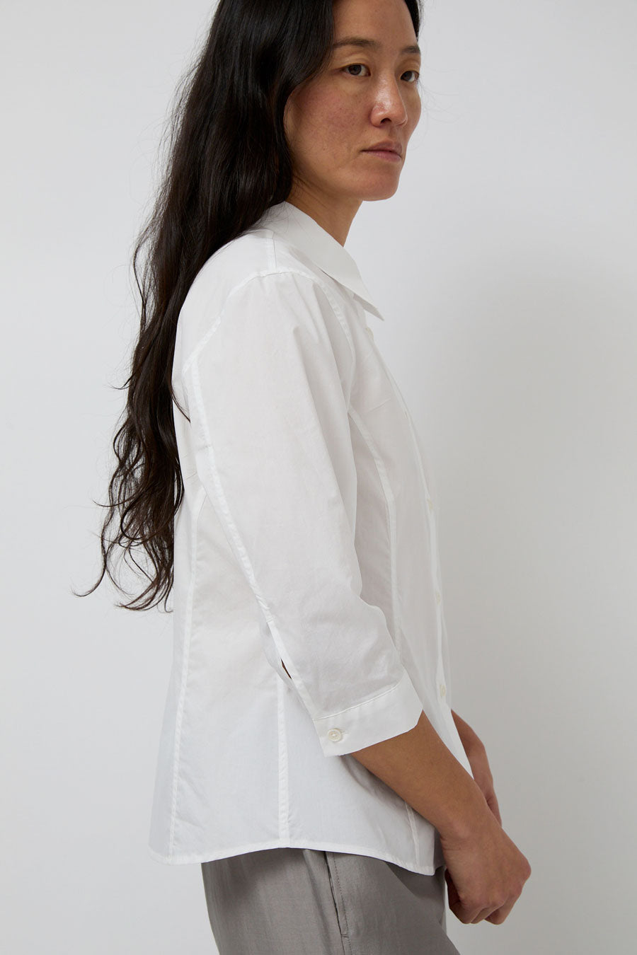 Amomento Half Sleeve Shirt in White
