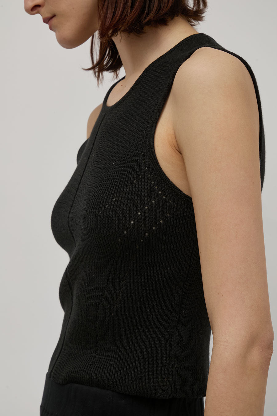 Atelier Delphine High Gauge Compact Top in Black