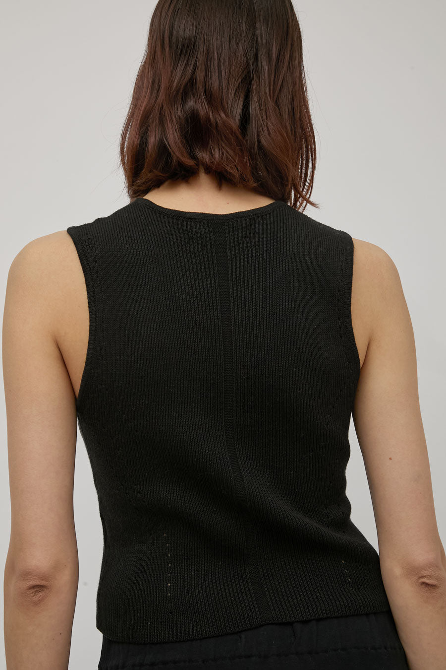 Atelier Delphine High Gauge Compact Top in Black