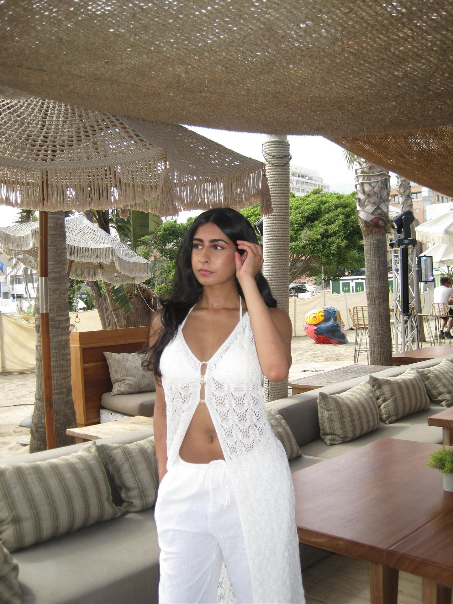 Solstice Knit Duster – White