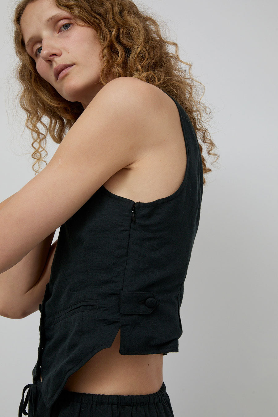 Ciao Lucia Argento Vest in Black