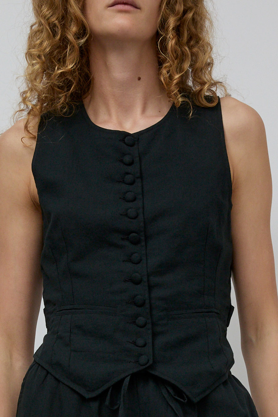 Ciao Lucia Argento Vest in Black