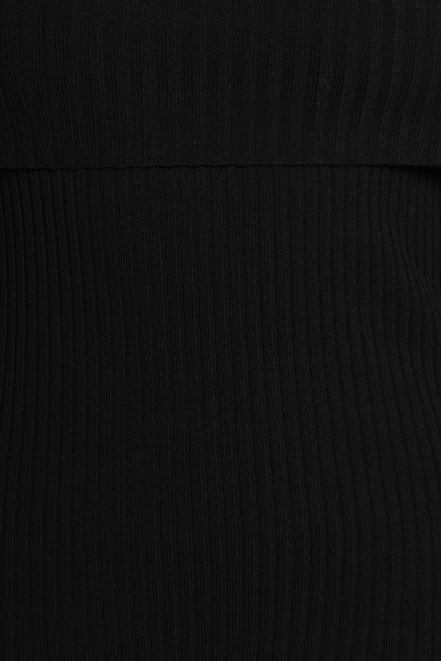 Gindie Ribbed Knit Off The Shoulder Pant Set - Black