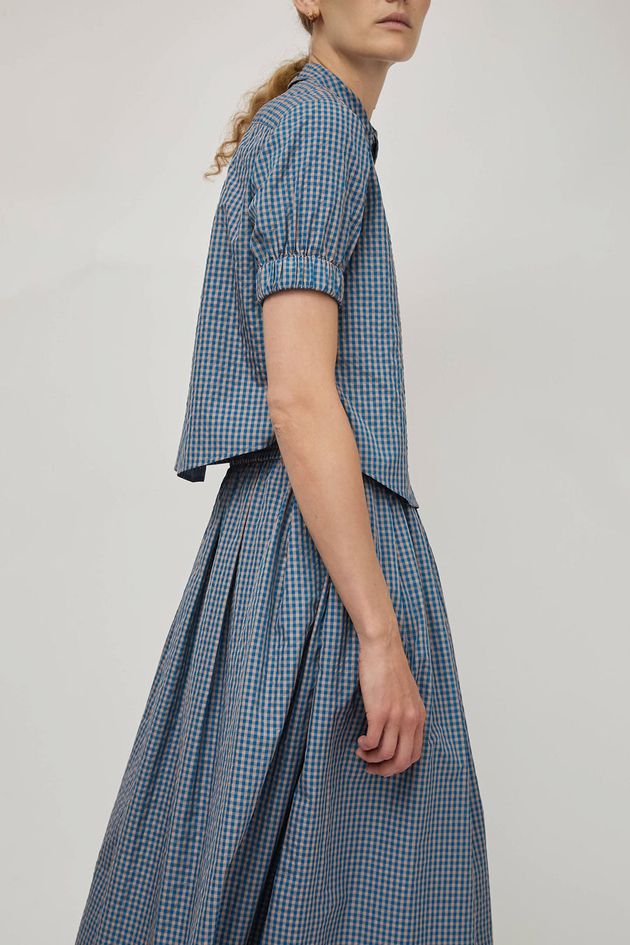 No.6 Chloe Shirt in Blue Gingham