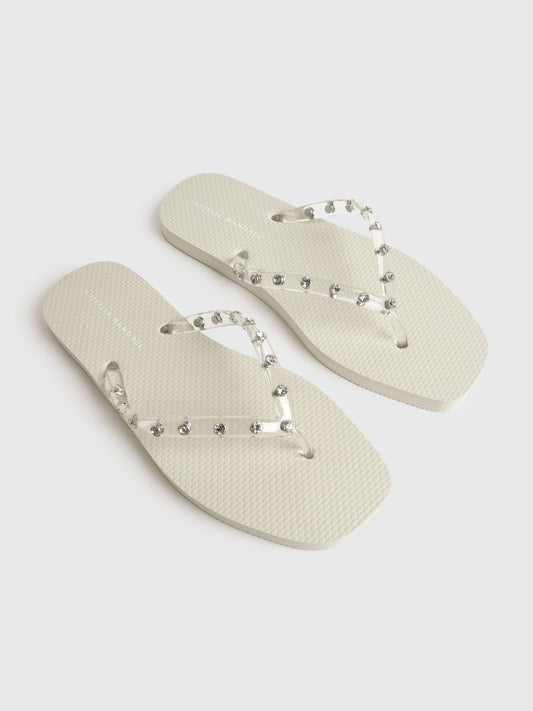 Loeffler Randall Women's Taryn Crystal Jelly Flip Flop