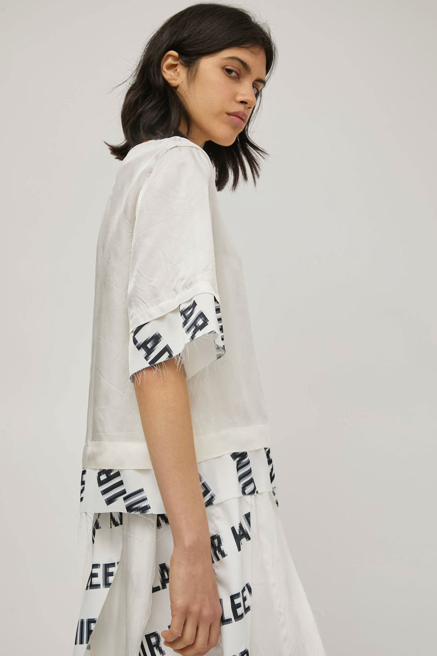 Vladimir Karaleev Layer Tee in Logo Print