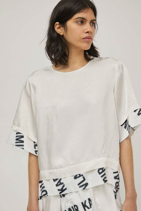 Vladimir Karaleev Layer Tee in Logo Print