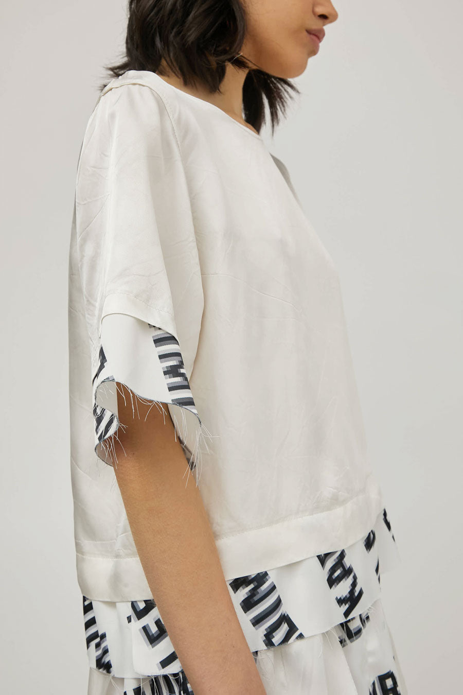 Vladimir Karaleev Layer Tee in Logo Print