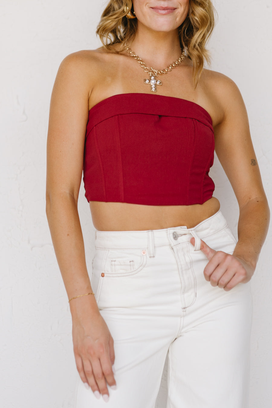 Cocky Strapless Top