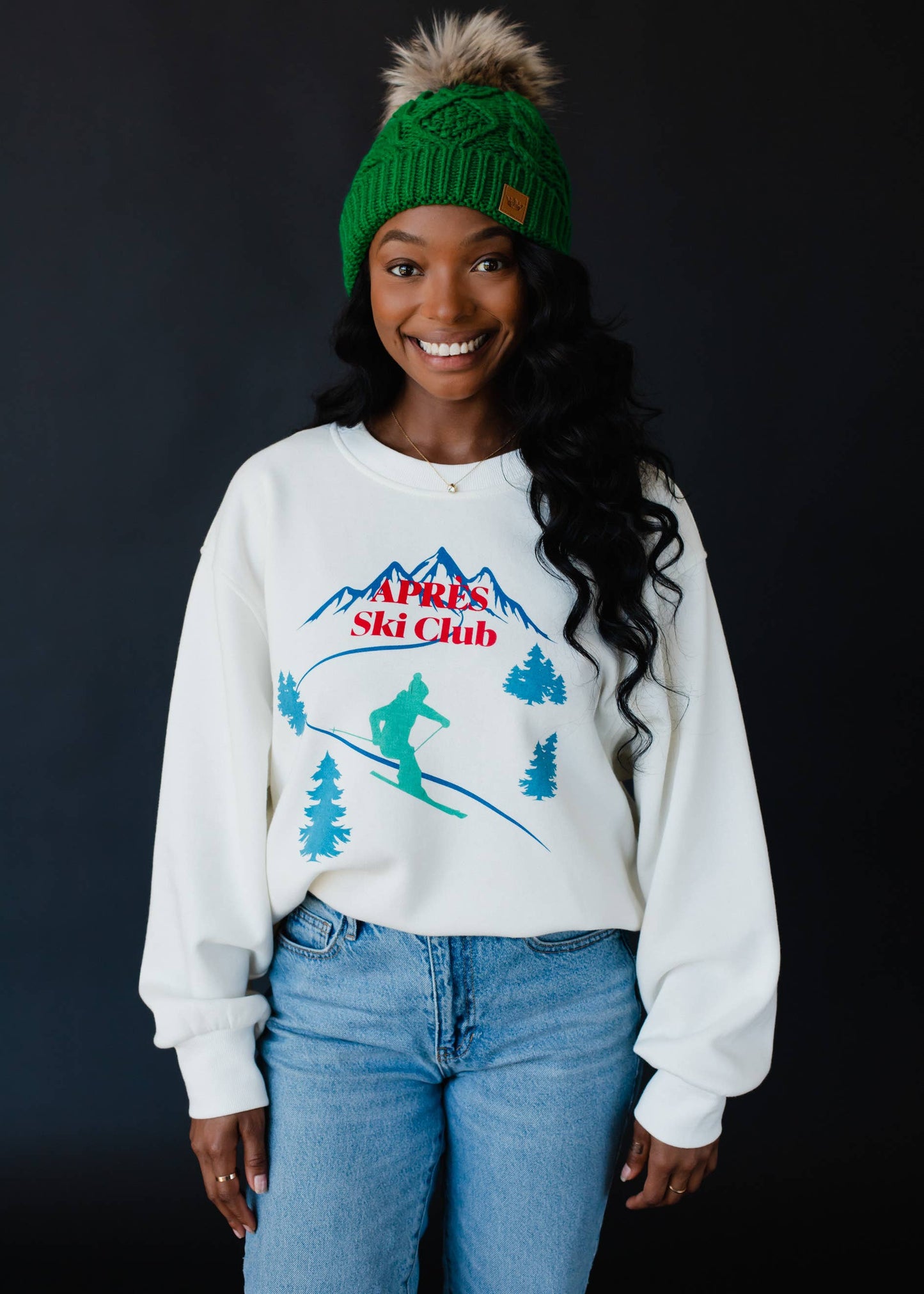 White Apres Ski Club Sweatshirt