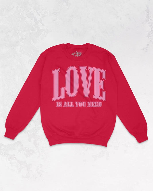 Love Is All You Need Oversized 90's Sweatshirt | Valentines
