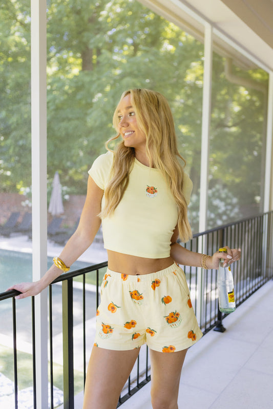 Fuzzy Peach Tee