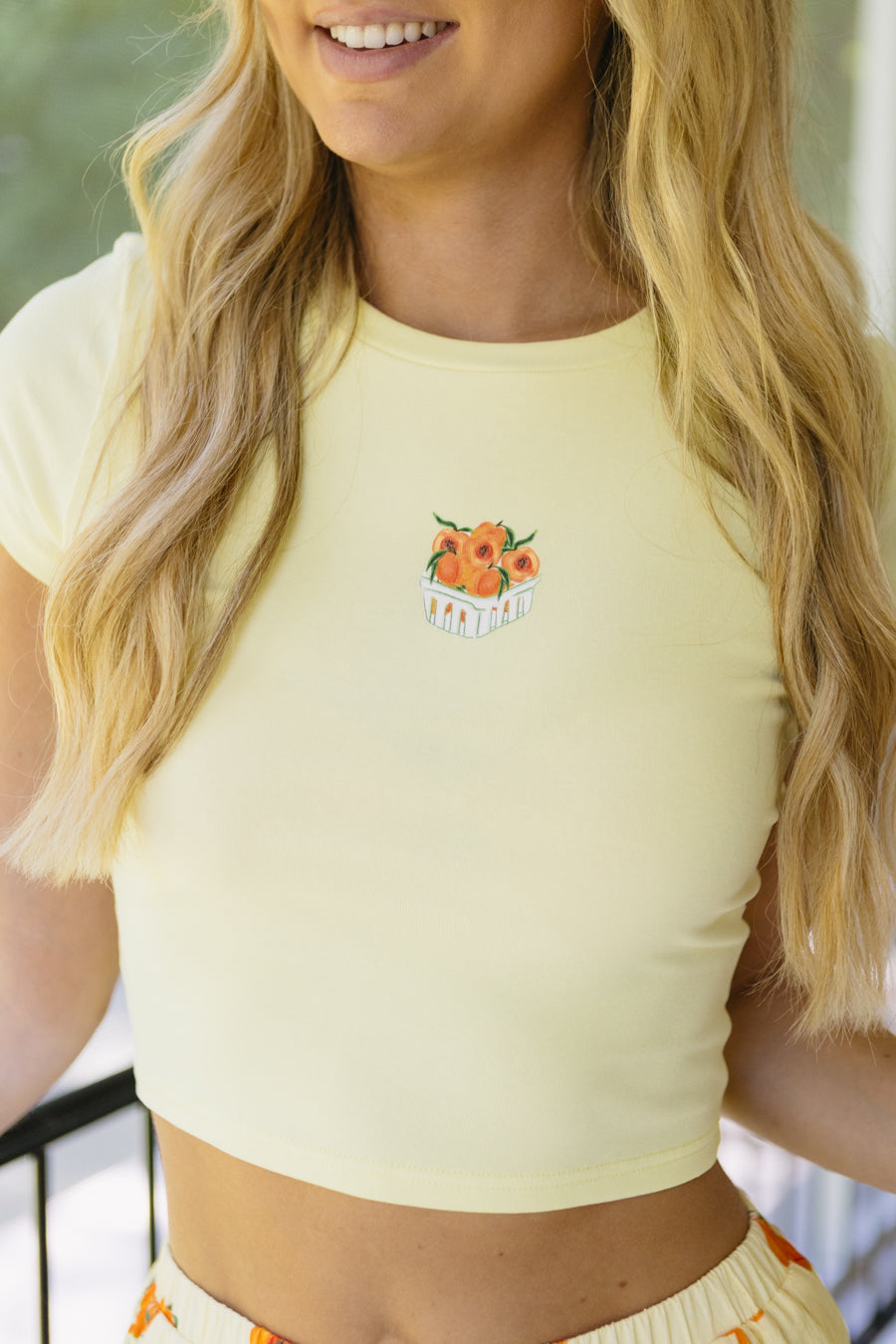 Fuzzy Peach Tee